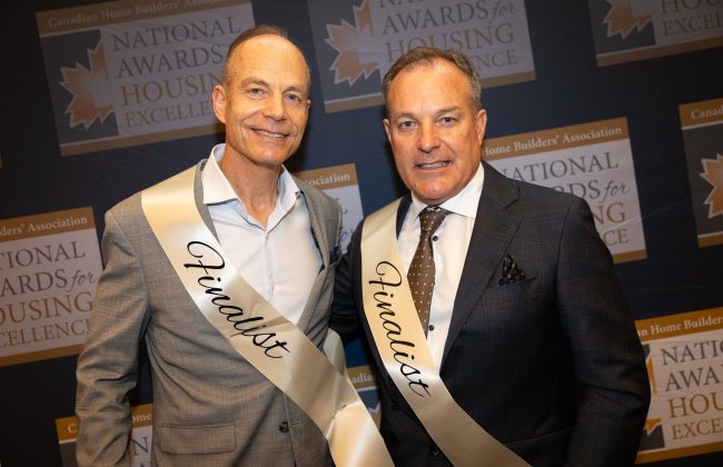 Lucchetta Homes team at the 2026 CHBA National Awards for Housing Excellence “Glitter & Groove Awards Bash” in Québec City, May 8, 2026